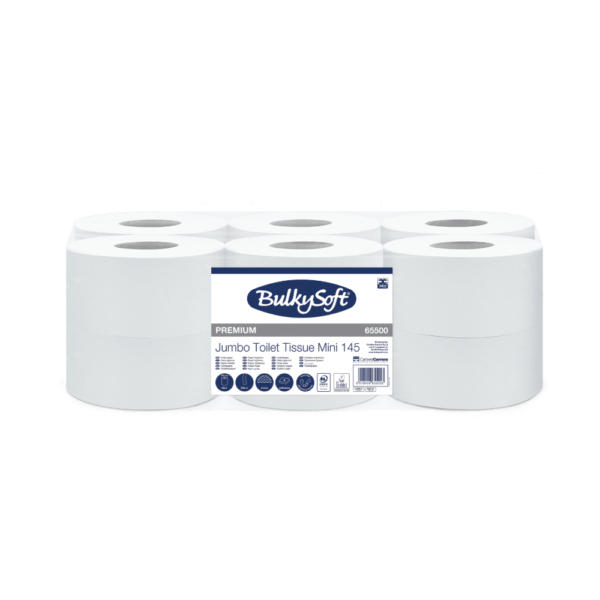 Carta Igienica BulkySoft® Premium Jumbo Toilet Tissue Mini 145-Confezione 12 Pz