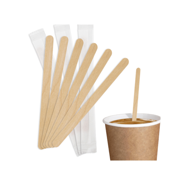 Palettine caffè in legno imbustate singolarmente 11cm-500pz