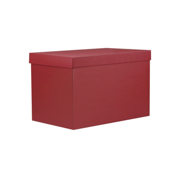 Scatola Fondo Coperchio Liscio Rosso-10pz