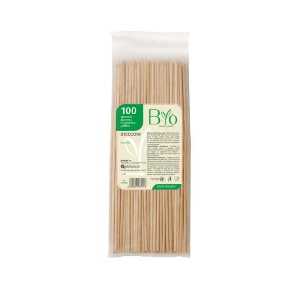 Spiedi Stecconi in Legno di Bamboo-10Conf.x100pz