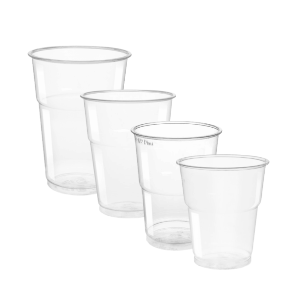 Bicchieri in R-PET Trasparenti e Resistenti-1000pz