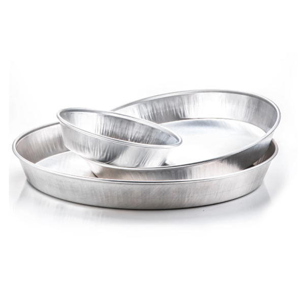 Contenitori in alluminio extra rigidi riutilizzabili circolari-10pz