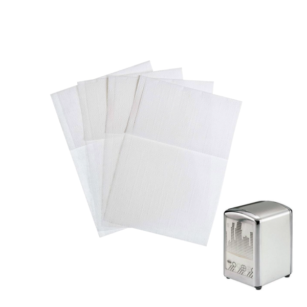 Tovaglioli bianchi in carta per dispenser da bar 17x17-3000pz