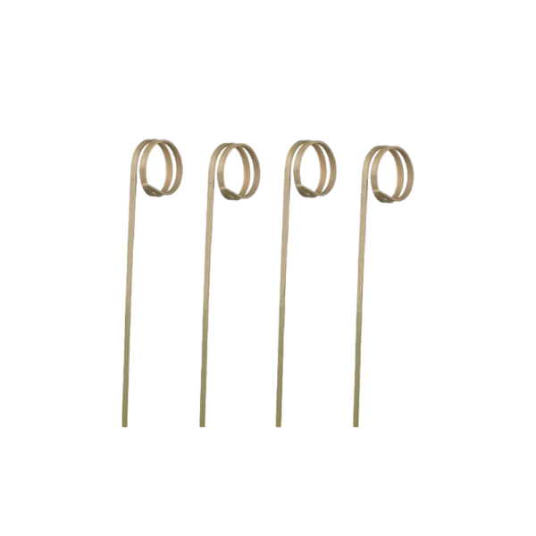 Spiedi ricciolo in bamboo 12 cm-100pz