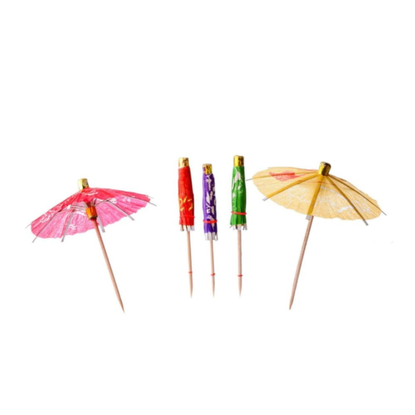 Ombrellini Arcobaleno su stecchino per decorazioni 10 cm-240pz