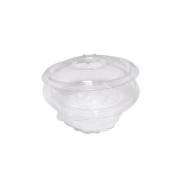 Contenitori circolari in PET con coperchio incernierato-50pz