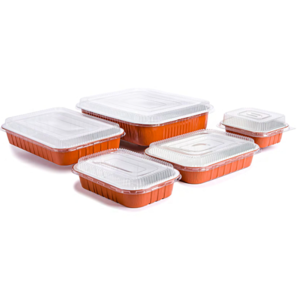 Contenitori laccati in alluminio con coperchio